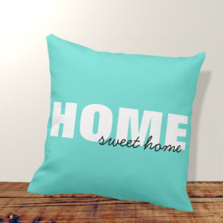 Almofada Modern Pink Home Sweet Home Typografia Design Thor