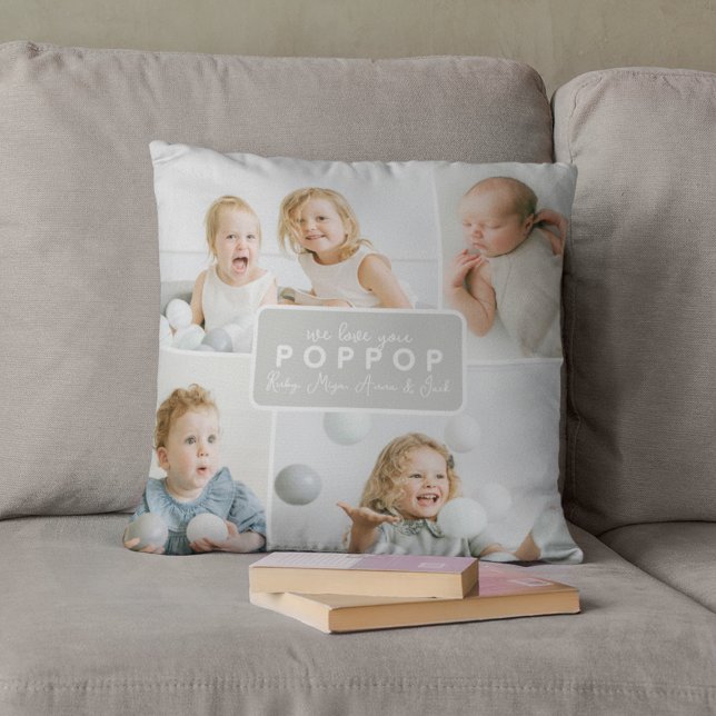 Almofada Modern Poppop 4 Photo Gray (Criador carregado)