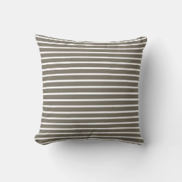 Almofada Modern Taupe & White Striped