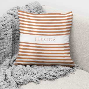 Almofada Modern Terracotta Striped Patterm Name