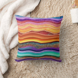 Almofada Modern Trendy Rainbow Glitter