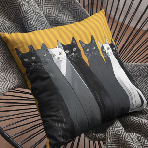 Almofada Moderna Art Cats Halloween Home Decor