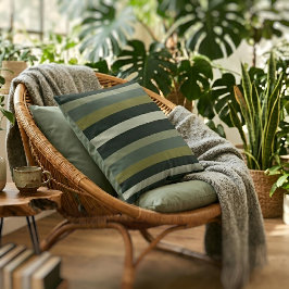 Almofada Moderna Linear | Aged Sage & Winter Moss