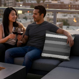 Almofada Moderna Linear | Carbon & Obsidian