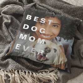 Almofada Moderna MELHOR MÃE DE CACHORRO DE TODOS Personaliz