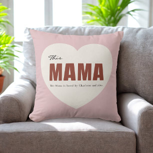 Almofada Moderna Personalizada Coração da Mamãe