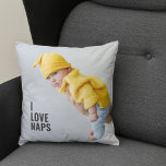 Almofada Moderno Adoro Naps | Travesseiro decorativo de Fot<br><div class="desc">Moderno Adoro Naps | Foto para bebê</div>