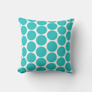 ALMOFADA MODERNO AQUA VERDE, BOLINHAS BRANCAS