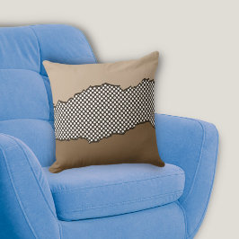 Almofada Moderno Castanho Arrancado