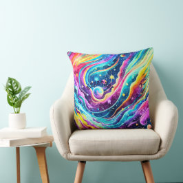 ALMOFADA MODERNO COLORIDO DESIGN DE ARTE ESPACIAL EXTERIOR