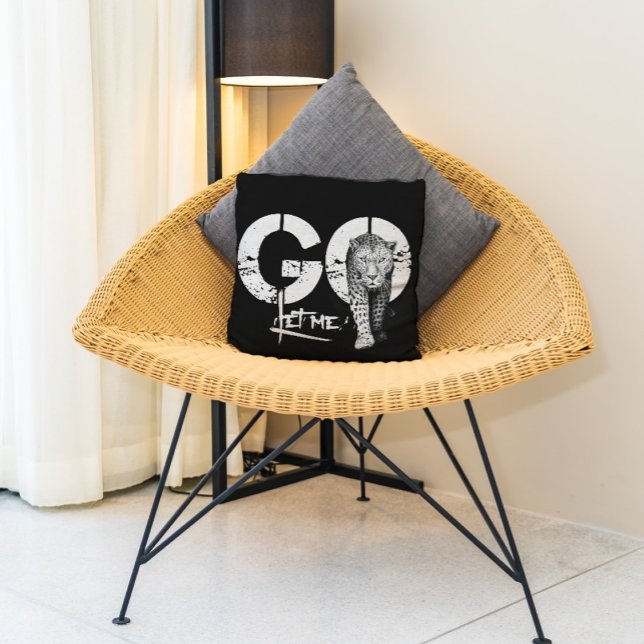 Almofada Moderno DEIXE-ME IR TRAVESSEIRO DECORATIVO Preto L (Criador carregado)