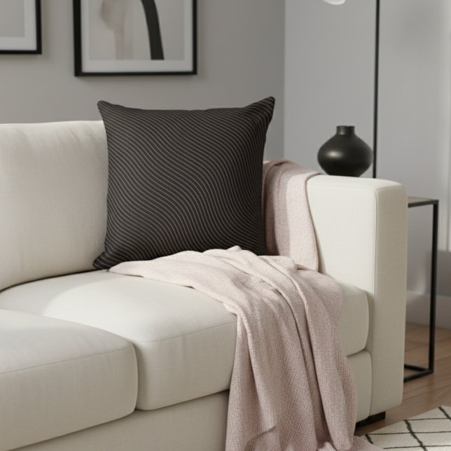 Almofada Moderno Elegante Strike Black (Criador carregado)