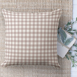 Almofada Moderno fazendeiro Tan & White Gingham Couch