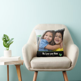 Almofada Moderno Nós te amamos Mãe Foto Personalizada