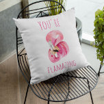 Almofada Moderno Você É Flagrante Beleza Rosa Flamingo<br><div class="desc">Moderno Você É Flagrante Beleza Rosa Flamingo</div>