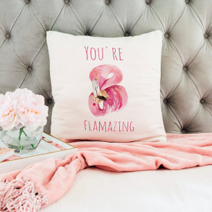 Almofada Moderno Você É Flagrante Beleza Rosa Flamingo