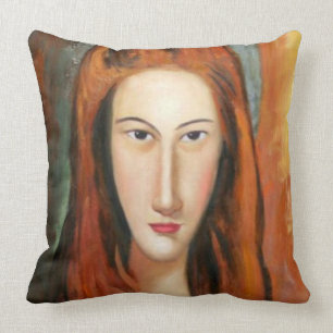 Almofada Modigliani - retrato do travesseiro de Jeanne
