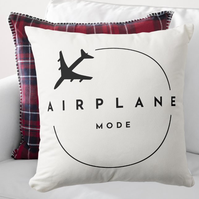 Almofada Modo Avião, Viagem, Roteiro Minimalista, Aviação (Criador carregado)