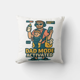 Almofada Modo Pai Ativado - Estilo de Pais Criando Gamers