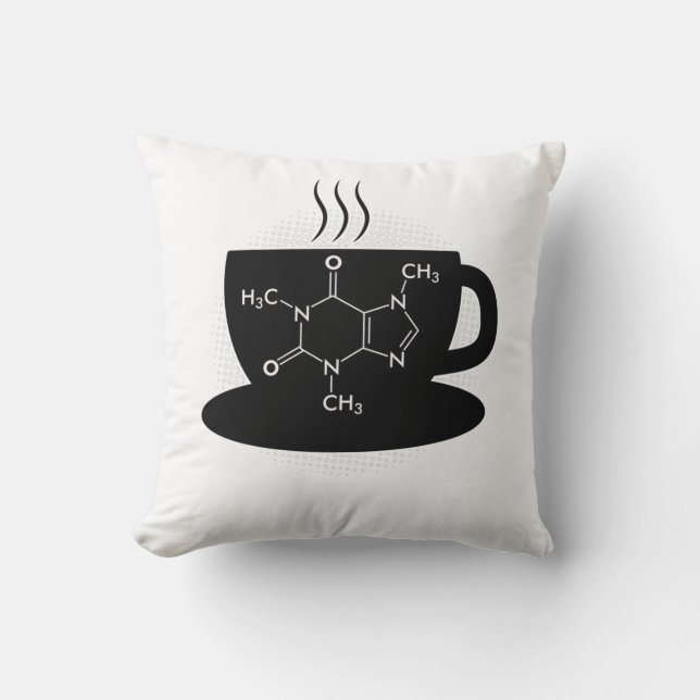 Almofada Molécula de Cafeína Química (Frente)