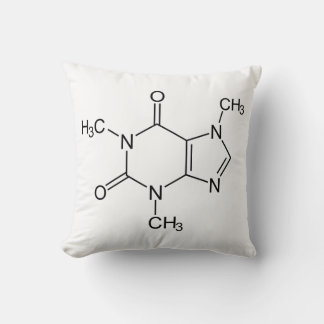 Almofada Molécula de Cafeína Química Café Átomos