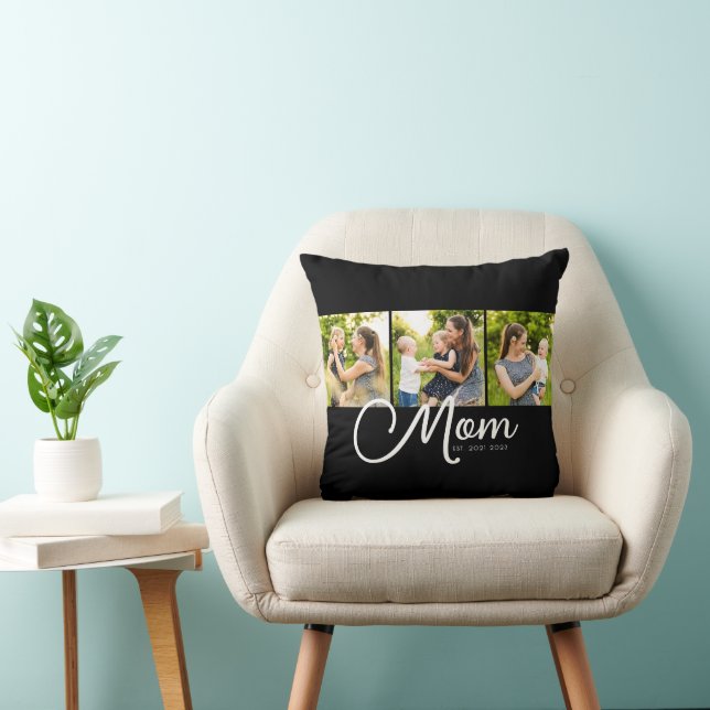 Almofada Mom Established Elegant Script Black 3 Photo  (Cadeira)