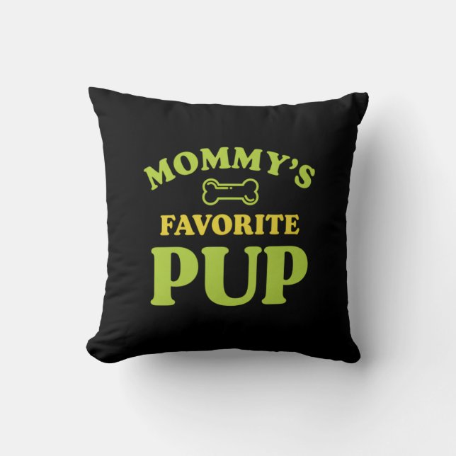 Almofada  Mommy’s Favorite Pup Dog Mom Decor (Frente)