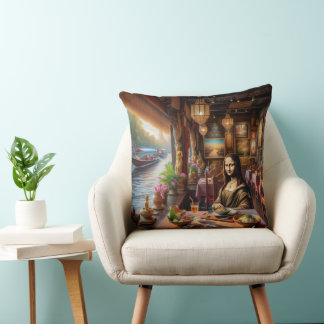 Almofada Mona está em um restaurante tailandês