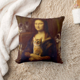 Almofada Mona Lisa e seu gato