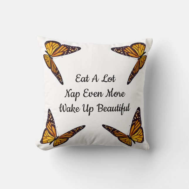 Almofada Monarca travesseiro decorativo come muito... (Frente)