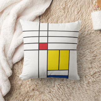 Almofada Mondrian II Design de Arte Moderna Minimalista De