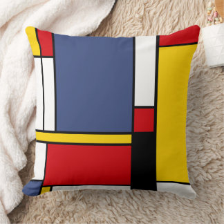 Almofada Mondrian Style Modern Abstrato Art Design