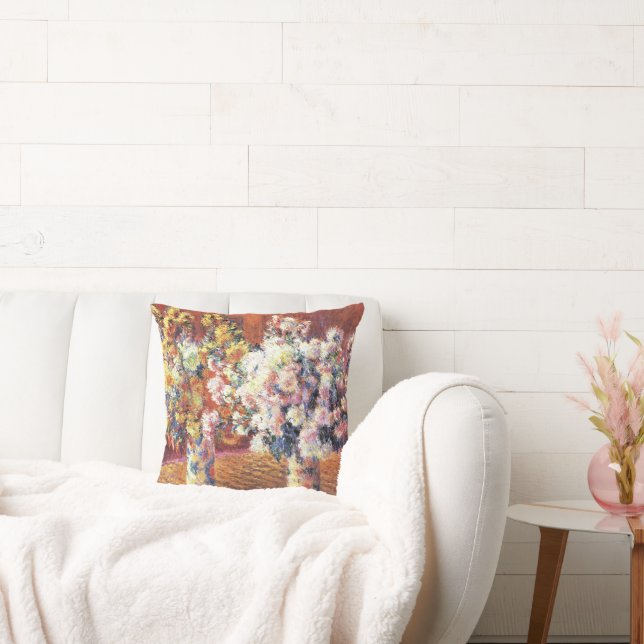 Almofada Mone - Two Vases with Chrysanthemums (Sofá)