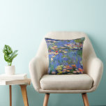 Almofada Monet - Lírios de Água, 1916, Travesseiro decorati<br><div class="desc">A famosa pintura de Claude Monet,  Lírios d'água 1916</div>