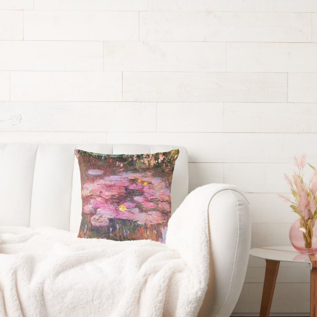Almofada Monet - Lírios De Água, Rosa, (Sofá)