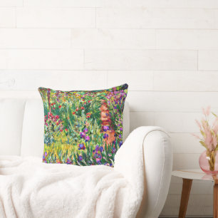 Almofada Monet - O Jardim Íris no Travesseiro decorativo Gi