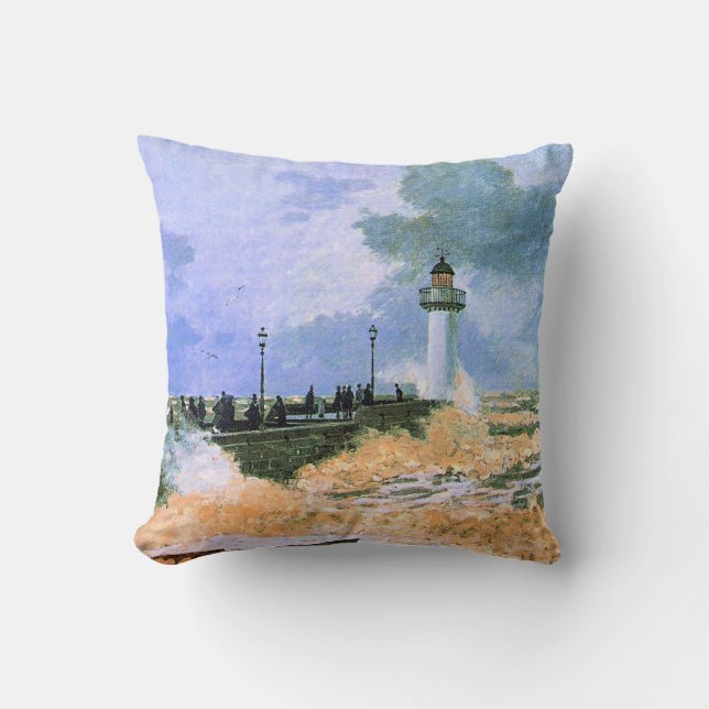 Almofada Monet - O Molhe de Le Havre, (Frente)