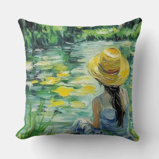 Almofada Monet Style Woman by the Water