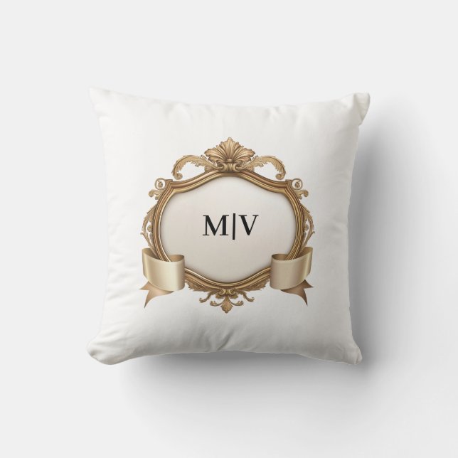 Almofada Monogram Crest Personalized  (Frente)