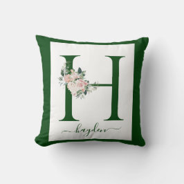 Almofada Monogram Floral Letter H