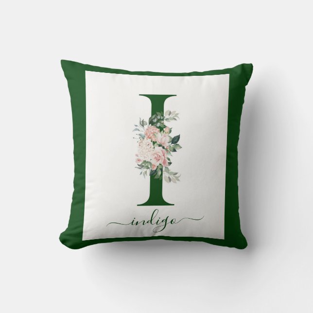 Almofada Monogram Floral Letter I (Frente)