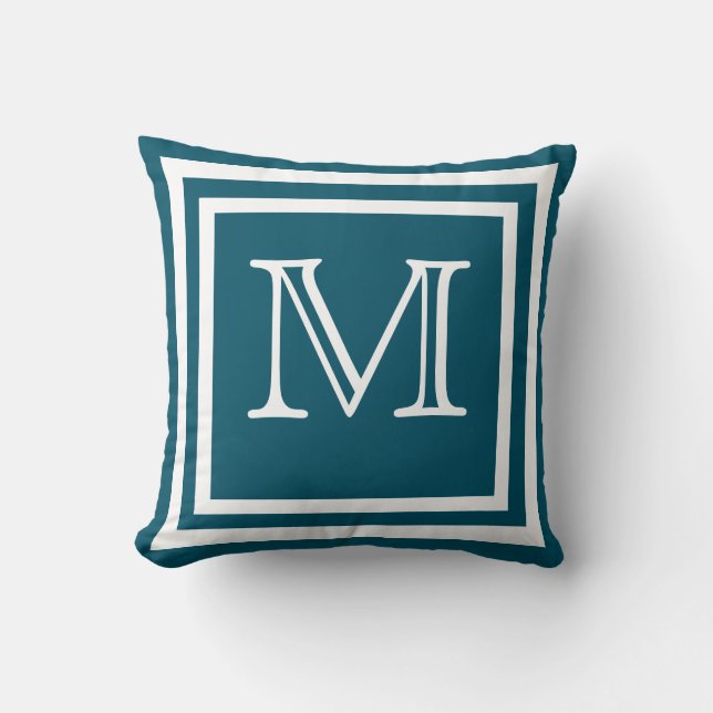 Almofada MONOGRAM Sólido  Macio Azul Marinho Escuro  Liso   (Frente)