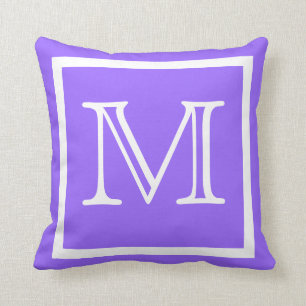 Almofada MONOGRAM travesseiro roxo brilhante cor sólida