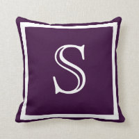 MONOGRAM travesseiro simples de Uva Púrpura Escura