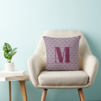 Almofada Monogram Vintage Hand Drawn Dandelion Pattern