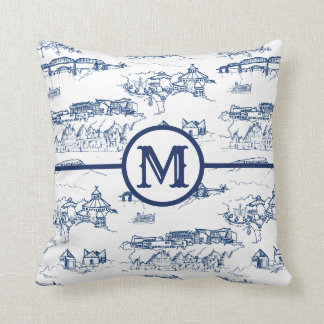 Almofada Monograma Chattanooga Blue