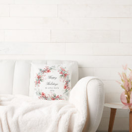 Almofada Monograma Clássico de Berries Feriados