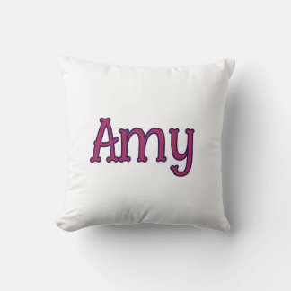 Almofada monograma clássico de nome personalizado simples e