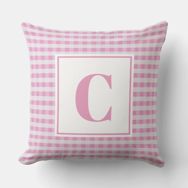 Almofada Monograma Cushion - Nursery Rosa (Frente)