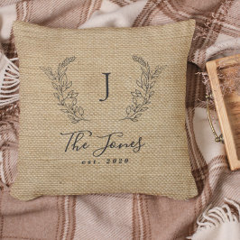 Almofada Monograma da família de viveiros